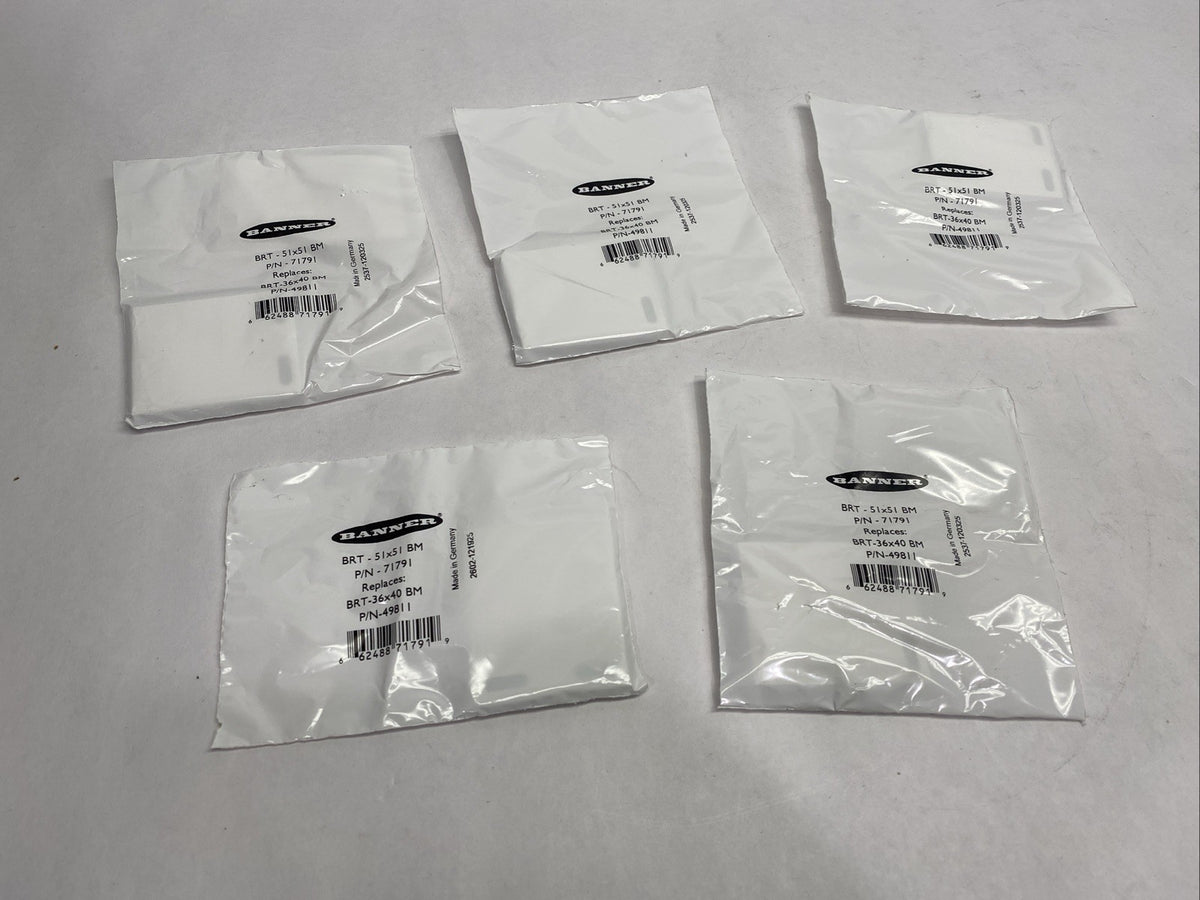 BRT-51X51BM | Banner Retroreflective Target, Square 51mm x 51mm 71791 LOT OF 5 - New - Maverick Industrial Sales