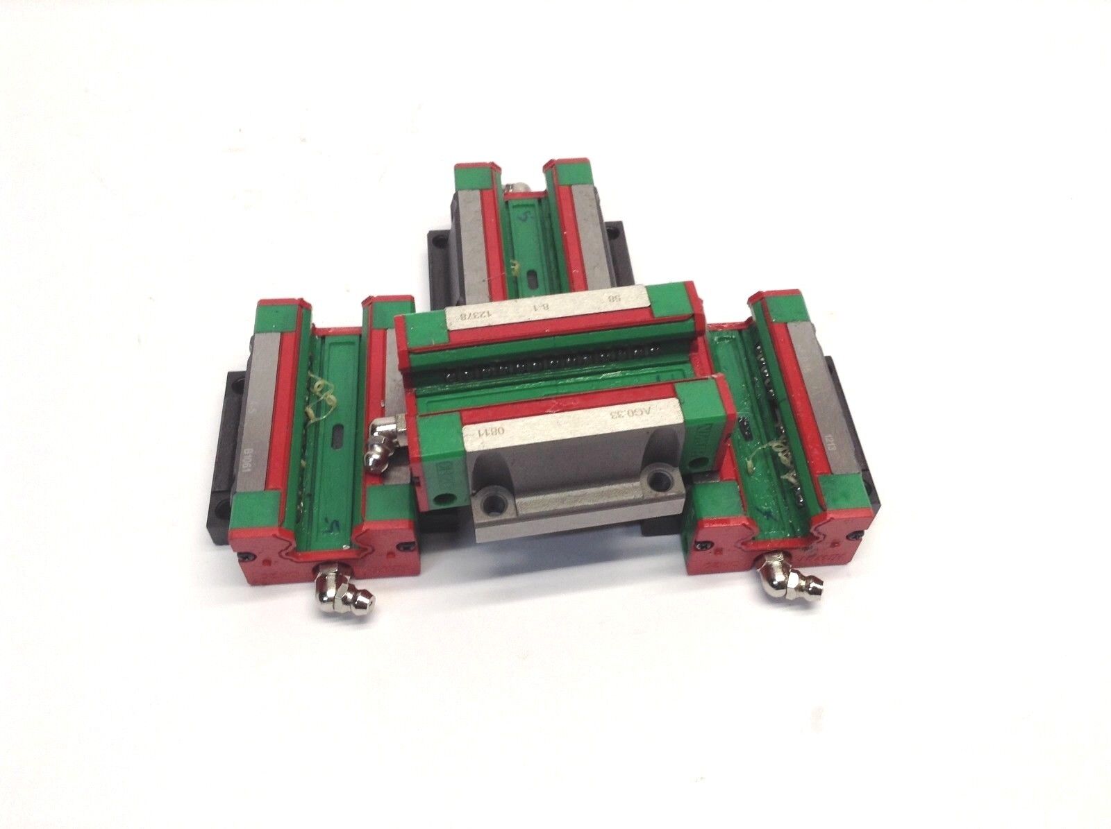 Lot of 4 Hiwin QHW20CC Bearing Blocks - For parts or not working - Maverick Industrial Sales