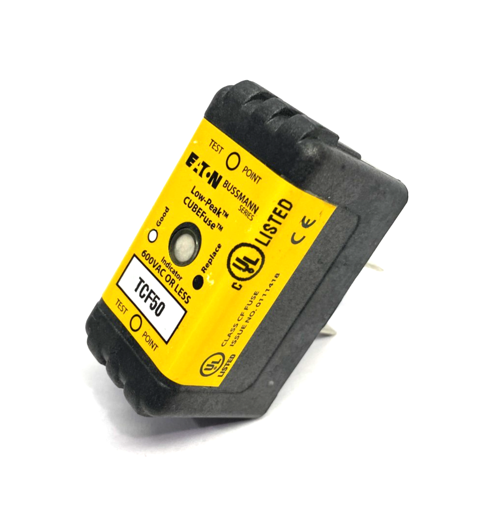 TCF50 | Eaton Bussmann Low-Peak™ CUBEFuse™ Fuse Block, UL Class CF, Dual Element - New – Open box - Maverick Industrial Sales