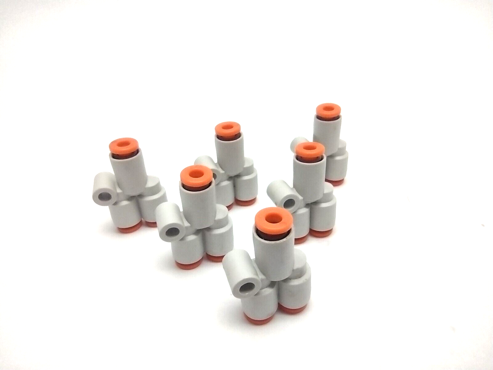 KJU04-00 | SMC Union Y Fitting 4mm Tubing, LOT OF 6 - Used - Maverick Industrial Sales