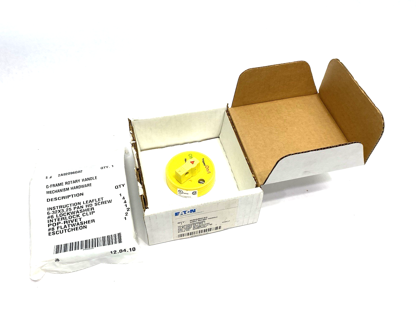 HRGMC30 | Eaton Unshrouded Yellow GMCP Rotary Handle Type 1 8703C76G07 - New – Open box - Maverick Industrial Sales