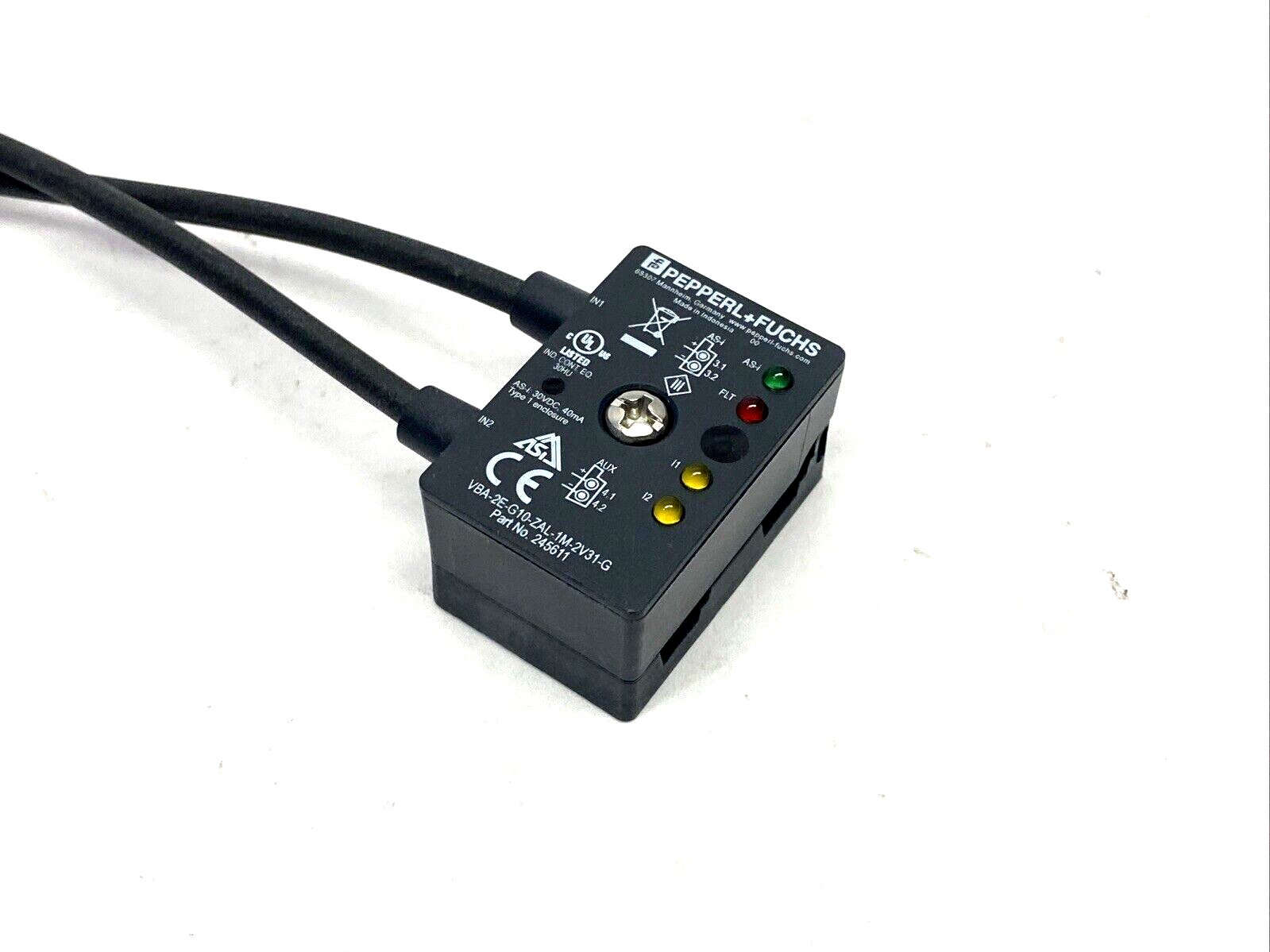 Pepperl+Fuchs VBA-2E-G10-ZAL-1M-2V31-G AS-i Sensor Actuator Module 245611 - Maverick Industrial Sales