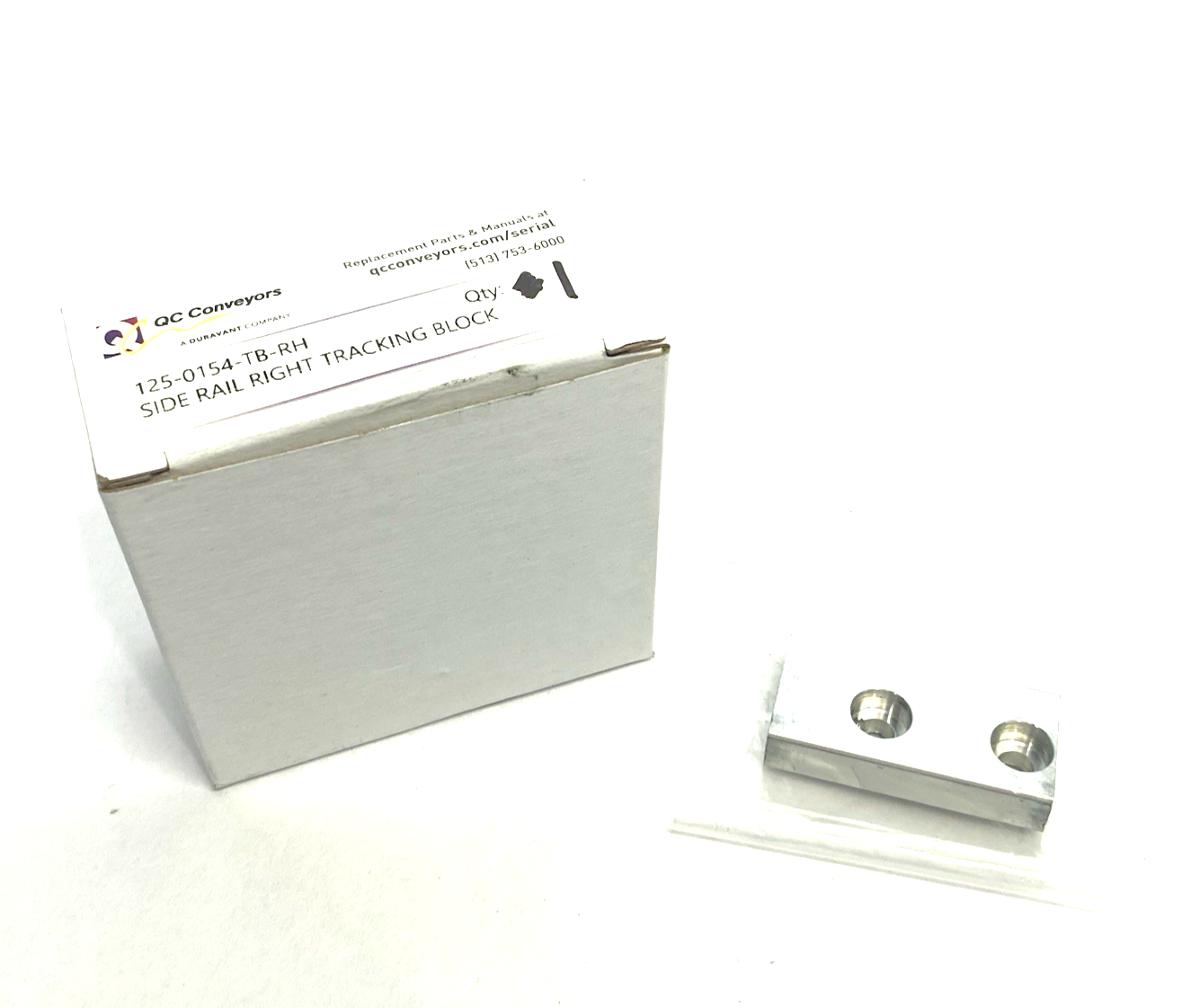 QC Conveyors 125-0154-TB-RH Side Rail Right Tracking Block - Maverick Industrial Sales