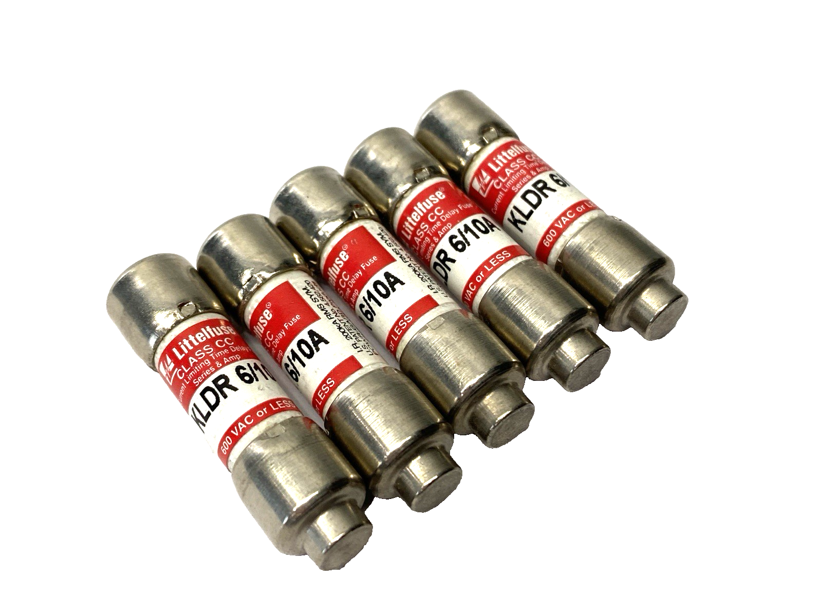 Littelfuse KLDR6/10 Time-Delay Current-Limiting Fuse Class CC 600V .6A LOT OF 5 - Maverick Industrial Sales