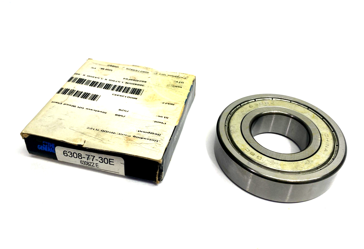 6308-77-30E | General Bearing Deep Groove Radial Ball Bearing 40mm Bore 90mm O.D. - New – Open box - Maverick Industrial Sales