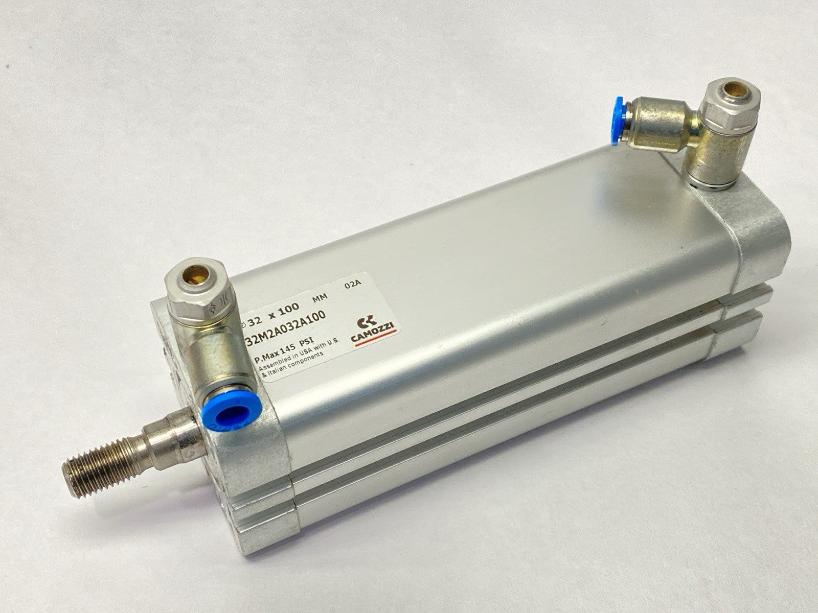 32M2A032A100 | Camozzi Pneumatic Cylinder Double Acting 32mm Bore 100mm Stroke - Used - Maverick Industrial Sales