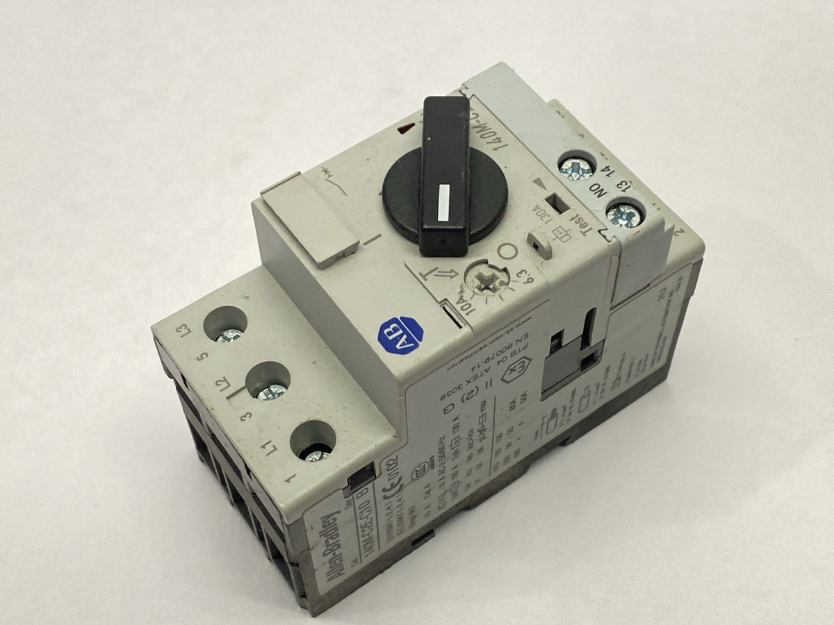 140M-C2E-C10 | Allen Bradley Ser B Motor Starter 6.3-10A w/ 140M-C-AFA10 Contact - Used - Maverick Industrial Sales