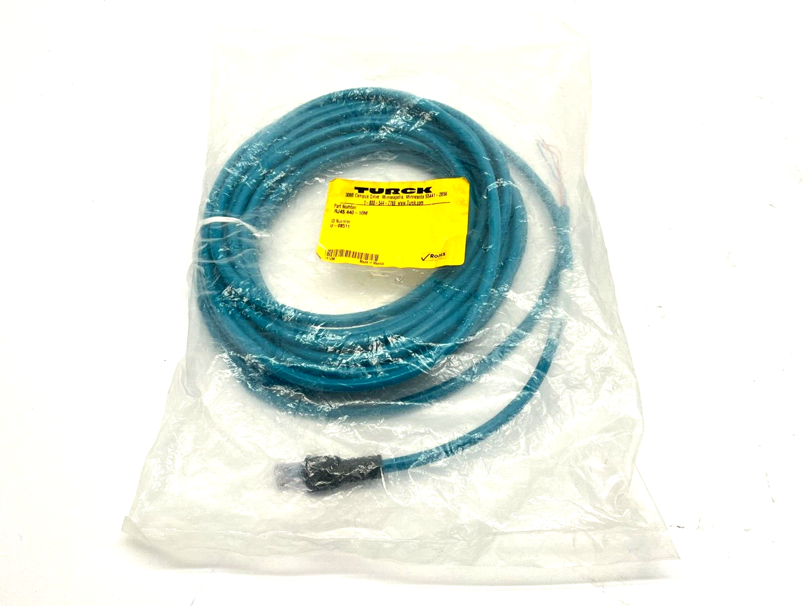 Turck RJ45 440-10M Ethernet Cordset RJ45 10m Length U-08511 - Maverick Industrial Sales