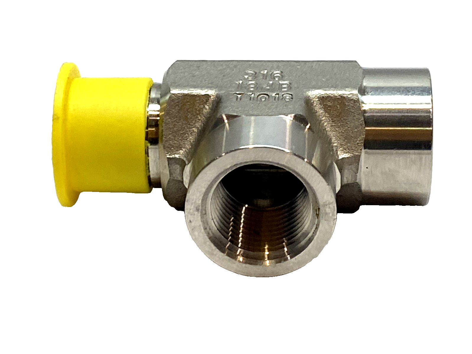 3/8 MRO-SS | Parker Male Run Tee 3/8-18 NPTF Stainless Steel Fitting- New – Open box - Maverick Industrial Sales