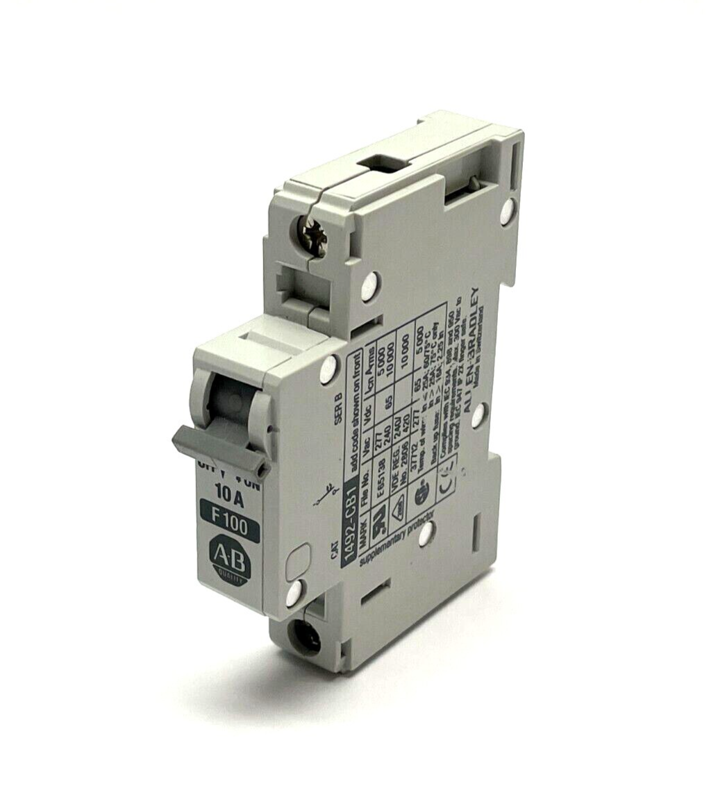 1492-CB1F100 | Allen Bradley Ser. B Circuit Breaker 1-Pole 10A 277VAC - New – Open box - Maverick Industrial Sales