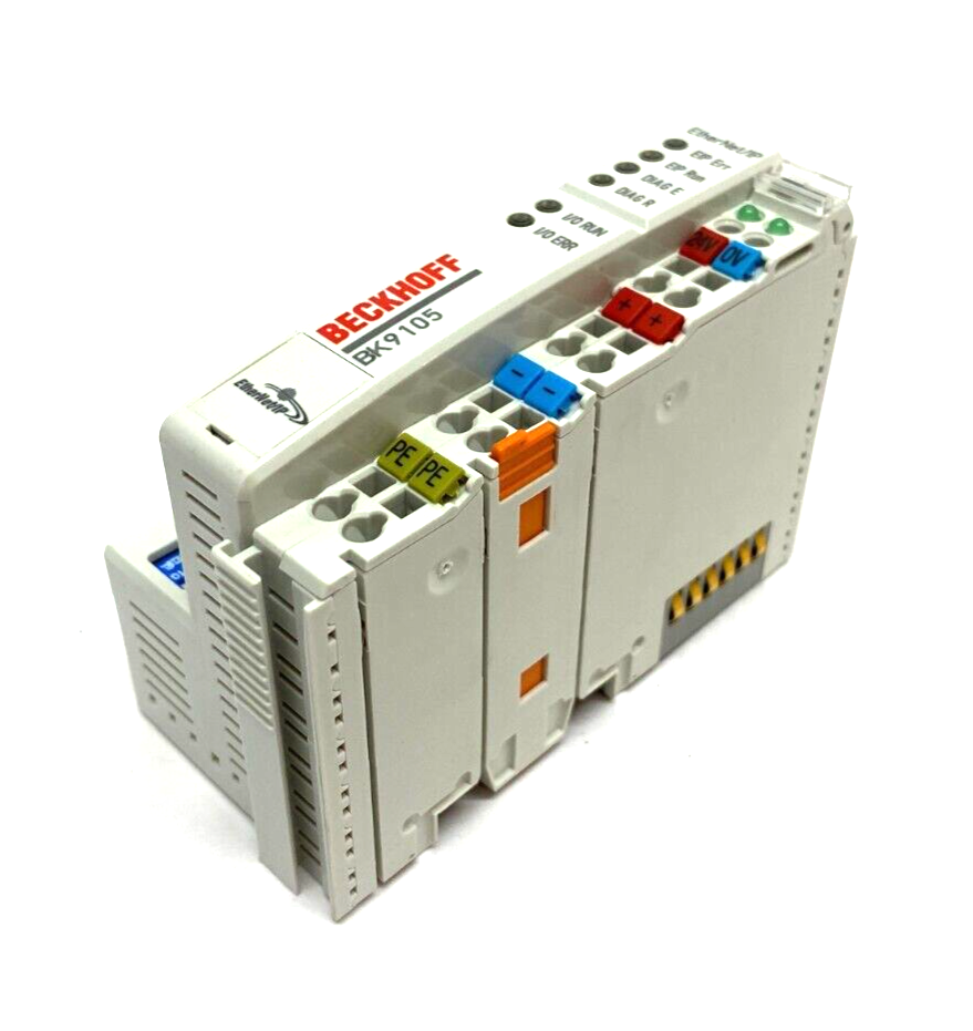 Beckhoff BK9105 EtherNET/IP Bus End Coupler Processor Module 2 Ethernet Ports - Used - Maverick Industrial Sales