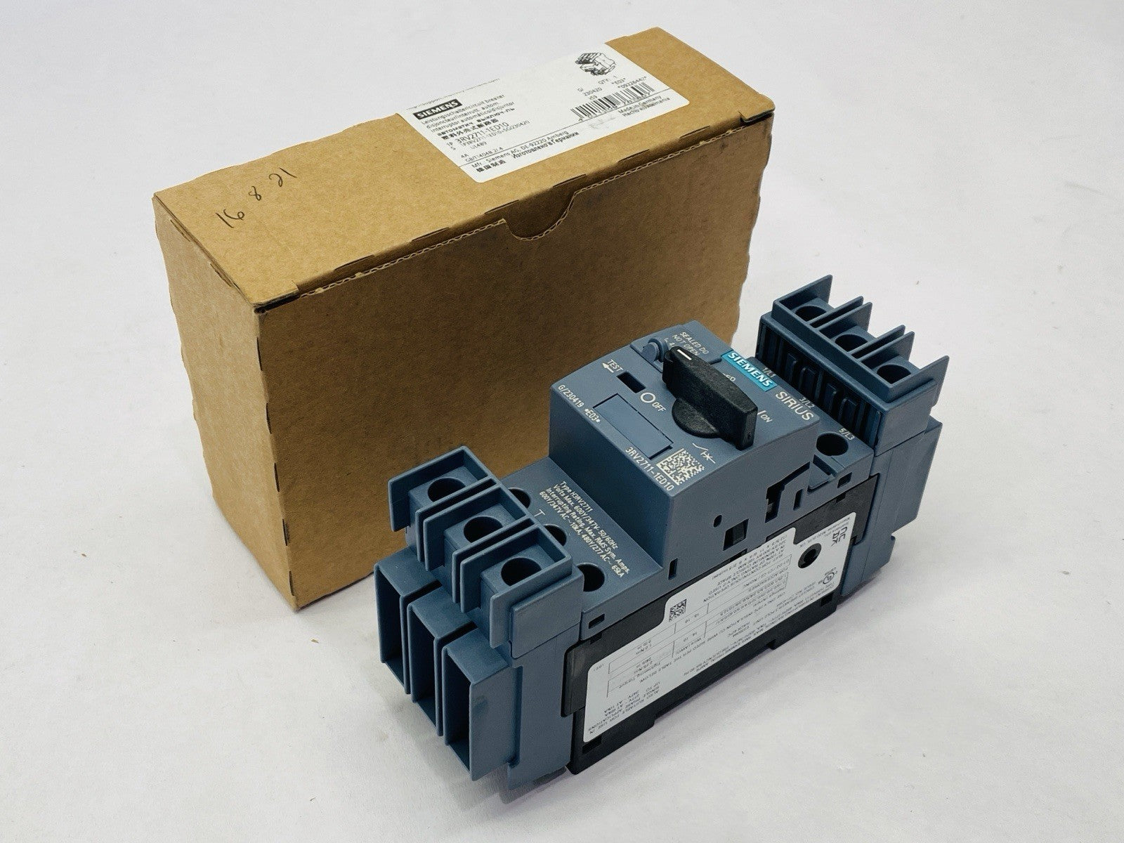 Siemens 3RV2711-1ED10 SIRIUS Thermal Magnetic Circuit Breaker Size S00 4A - Maverick Industrial Sales