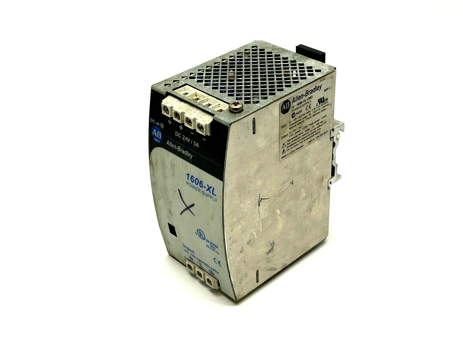 1606-XL120D | Allen Bradley Ser. A Power Supply 120W 24VDC - For parts or not working - Maverick Industrial Sales