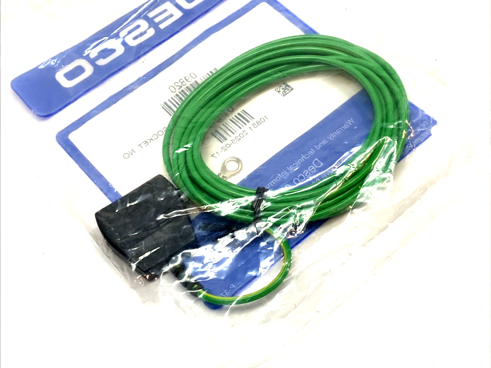09820 | Desco Common Point Ground Cord 10mm Socket No Resistor 10' - New - Maverick Industrial Sales
