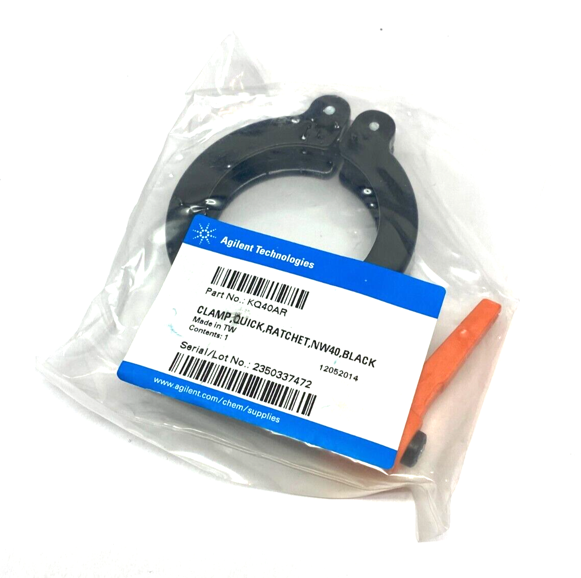 KQ40AR | Agilent Technologies Ratchet Quick Clamp NW40 Black Finish - New - Maverick Industrial Sales