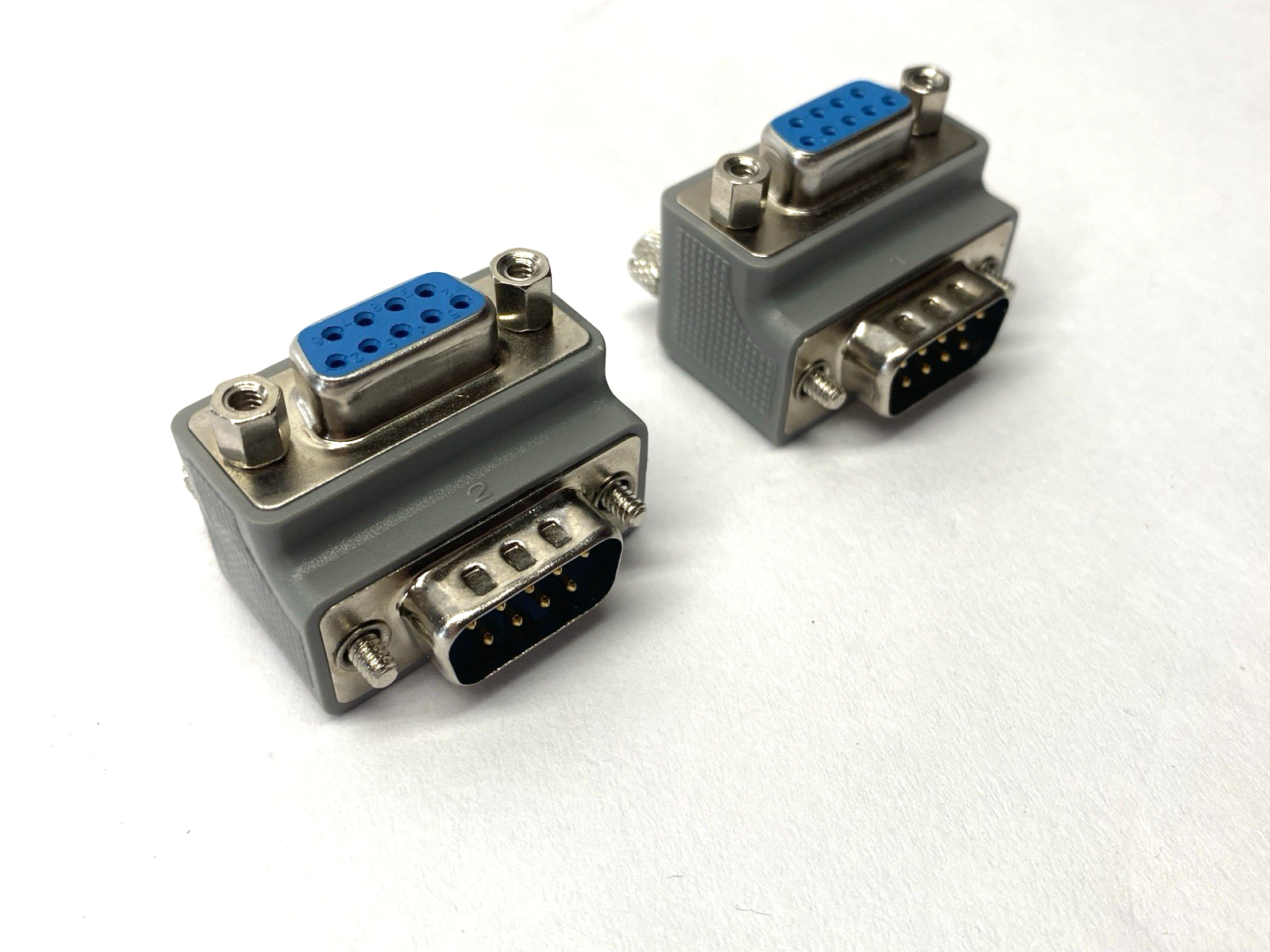 DG909MF1-P | L-Com Right Angle Male to Female Adapter DB9 LOT OF 2 - New – Open box - Maverick Industrial Sales