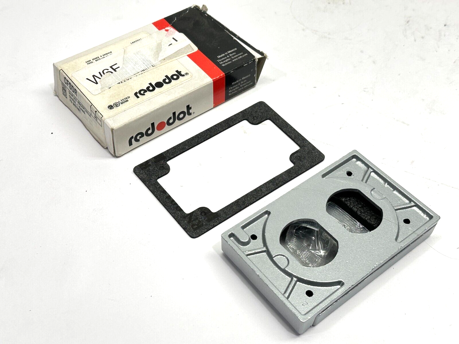 CFSDR | Red Dot Duplex Receptacle Cover Single Gang FS Mount - Open box - Maverick Industrial Sales