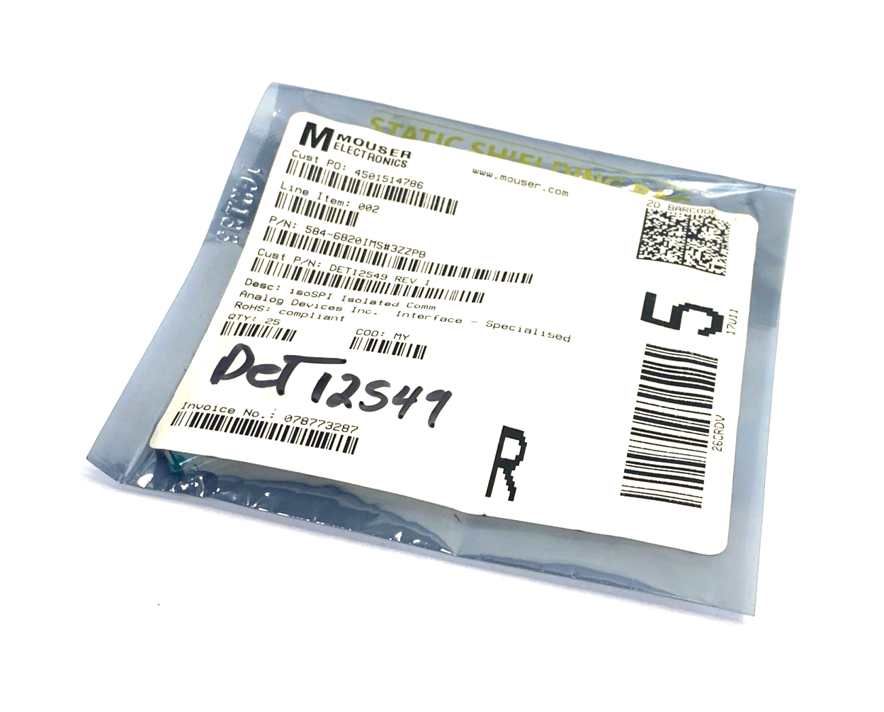 Analog Devices 584-6820IMS#3ZZPB LTC6820 isoSPI Isolated Communication 25-PACK - Maverick Industrial Sales