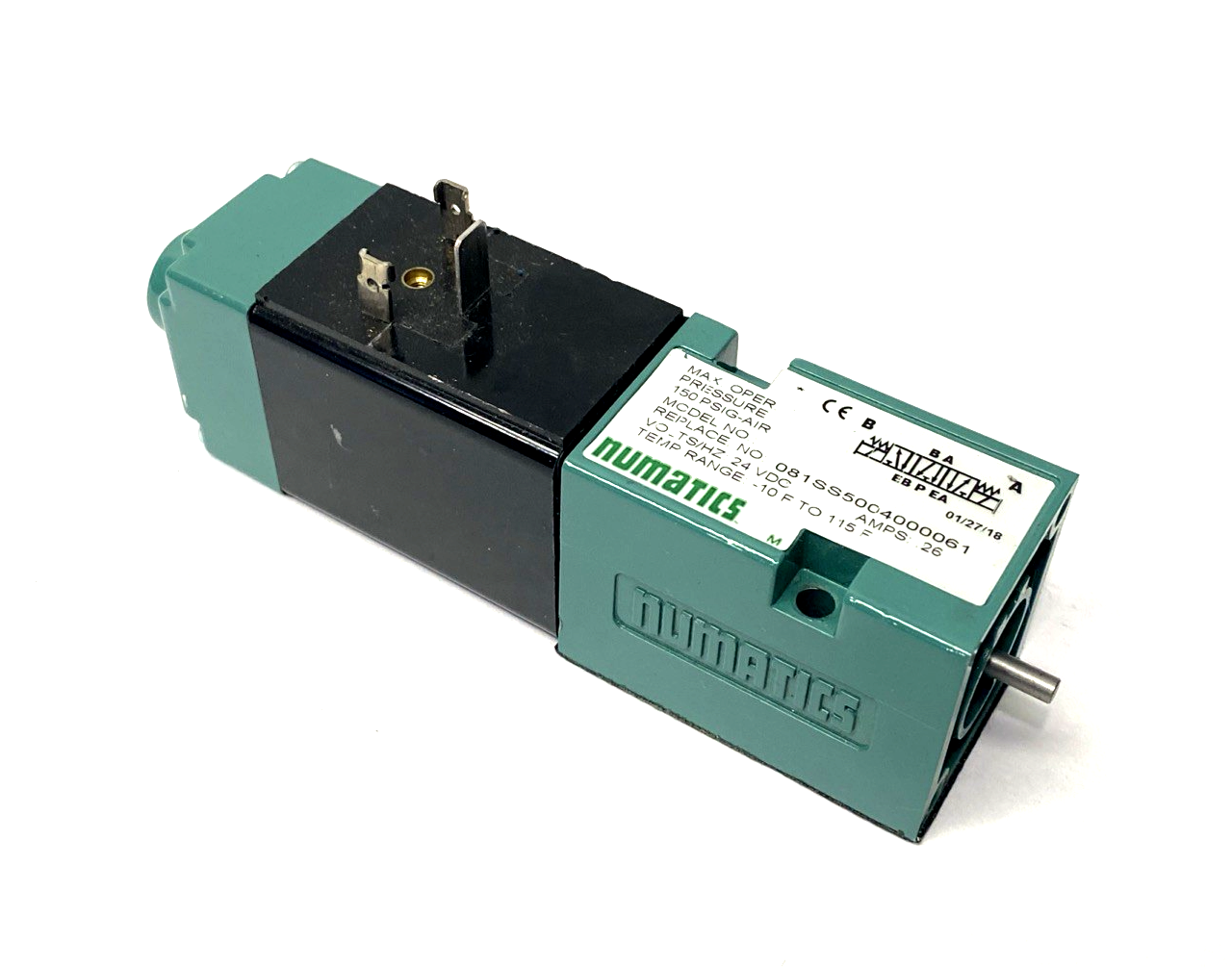 Numatics 081SS5004000061 Solenoid Valve 4/3 Open CTR 24VDC MISSING SOLENOID - Maverick Industrial Sales