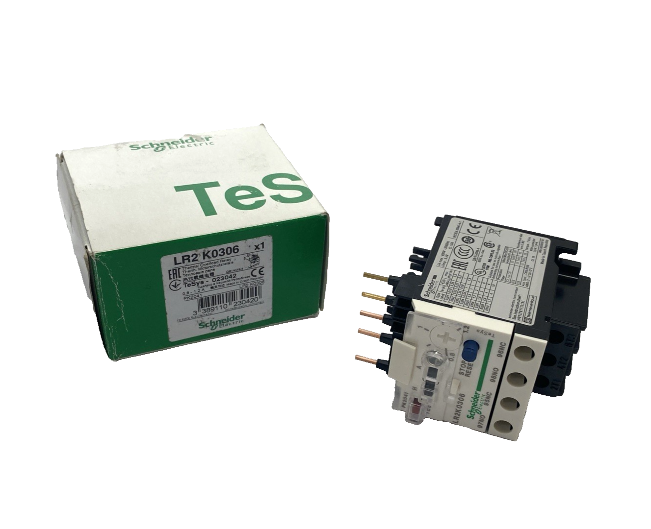 Schneider Electric LR2K0306 Differential Thermal Overload Relay, 0.8-1.2A 023042 - Maverick Industrial Sales
