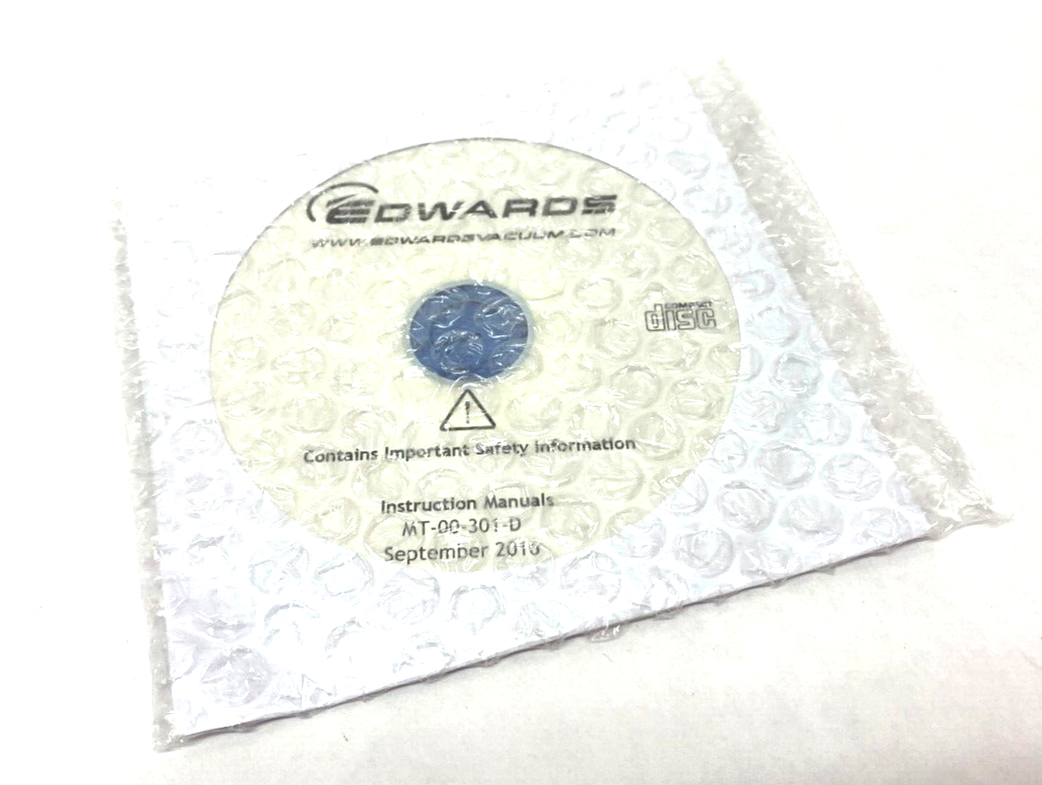 MT-00-301-D | Edwards Vacuum Ultra High Vacuum Chamber Instruction Manuals DVD - Brand New - Maverick Industrial Sales