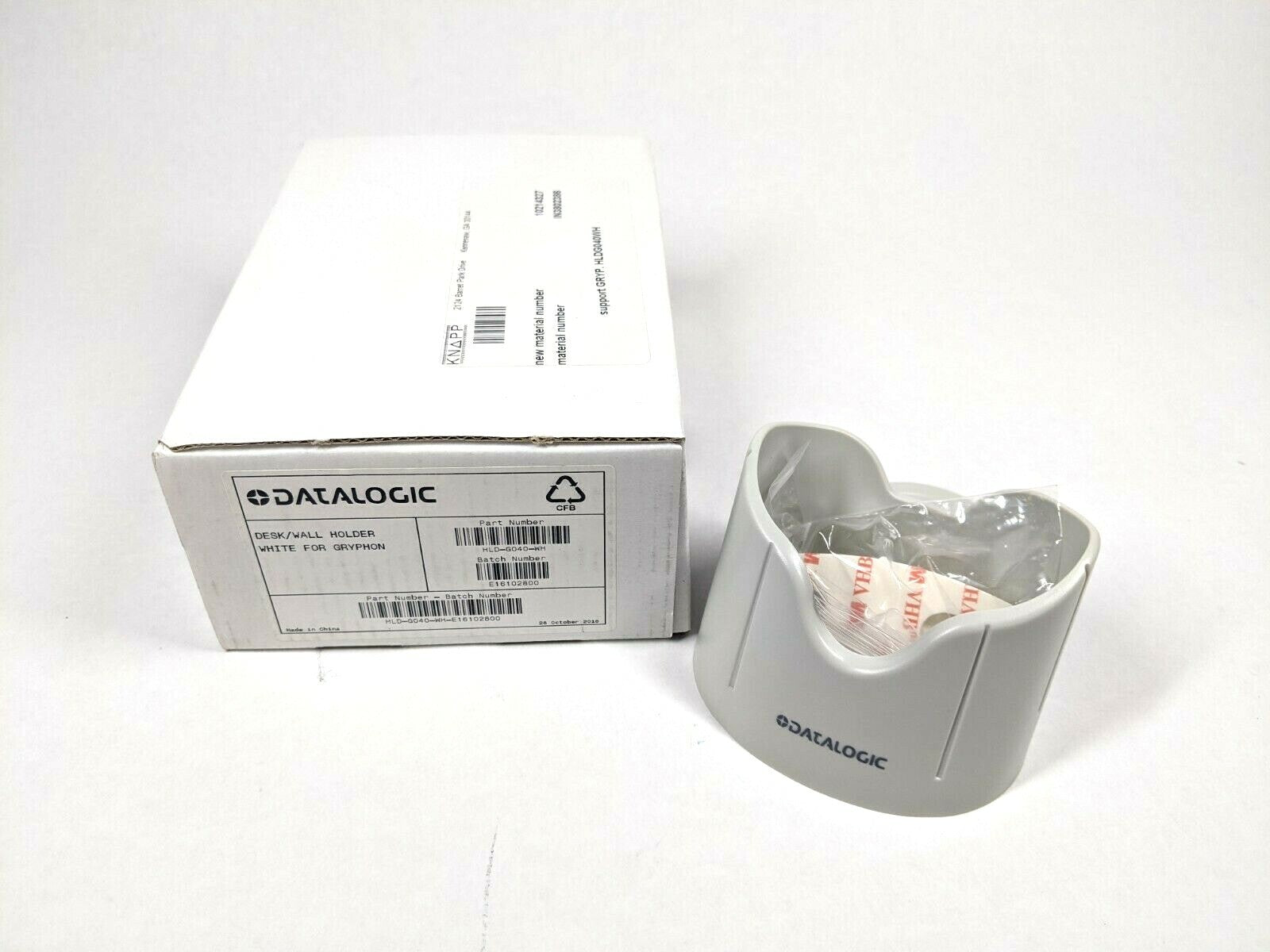 Datalogic HLD-G040-WH Desk/Wall Holder for Gryphon White - New - Maverick Industrial Sales