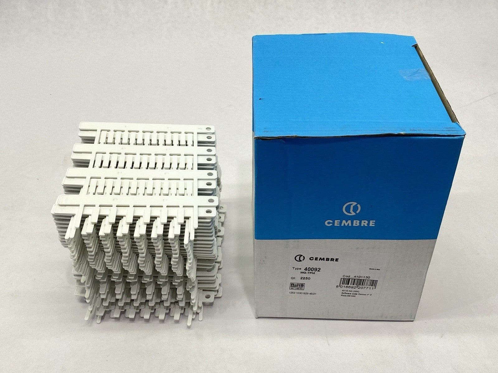 40092,MG-TPM | Cembre 40092 Terminal Marker Tags MG-TPM QTY OF 2250 - New – Open box - Maverick Industrial Sales