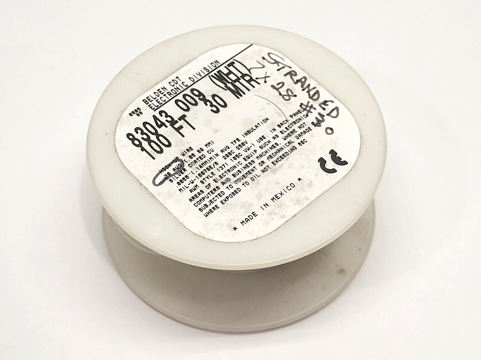 Belden 83043 009100 Hook-Up Wire White 1.2oz Spool - New – Open box - Maverick Industrial Sales