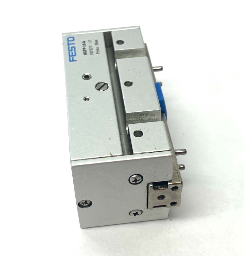 HGPP-16-A | Festo 2-Jaw Parallel Gripper, 5mm Stroke per Jaw, 102N Force, 187870- Used - Maverick Industrial Sales