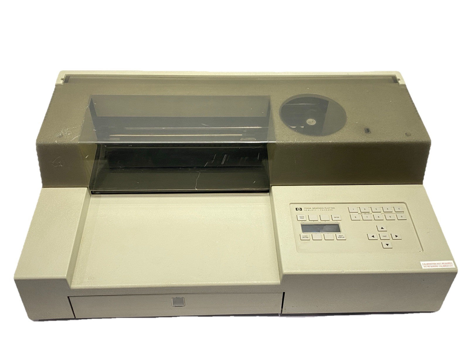 7550A | Hewlett Packard HP Graphics Plotter DAMAGED SCREEN - For parts or not working - Maverick Industrial Sales