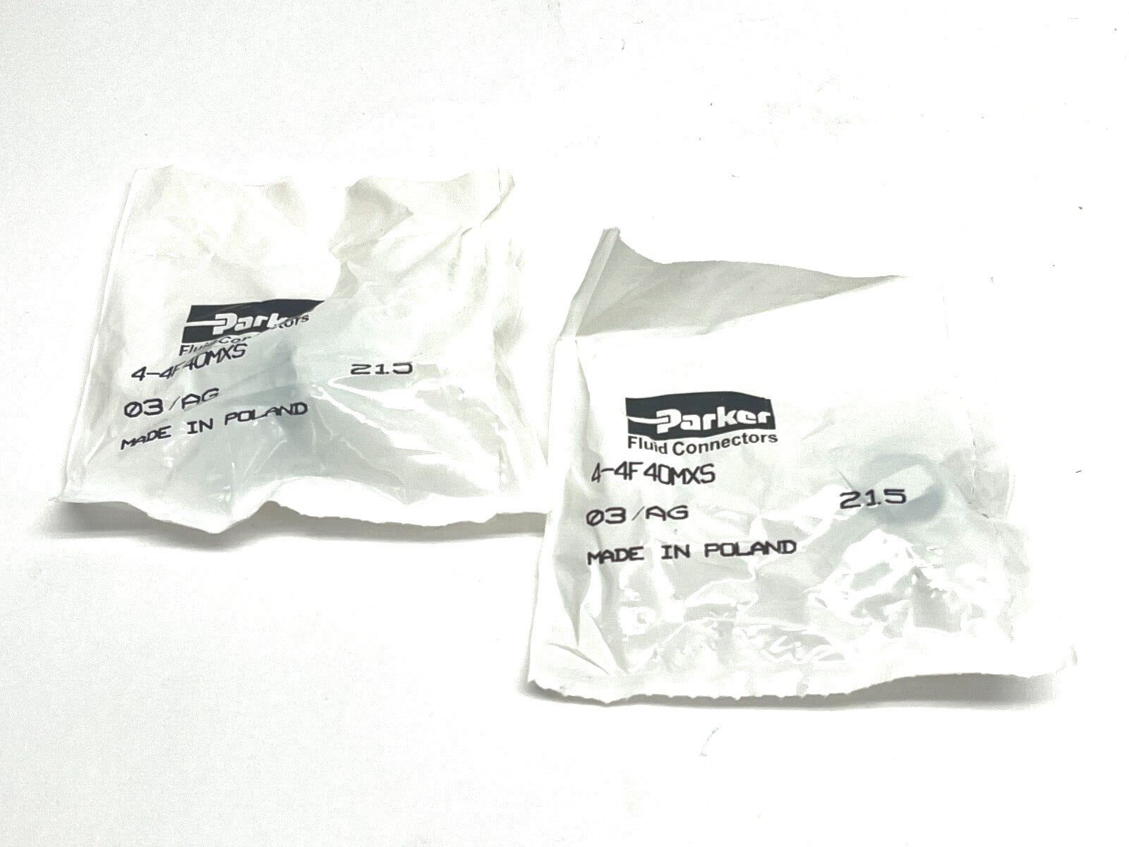 Parker 4-4F4OMXS Triple-Lok 37 Degree Flare JIC Tube Fitting LOT OF 2 - Maverick Industrial Sales