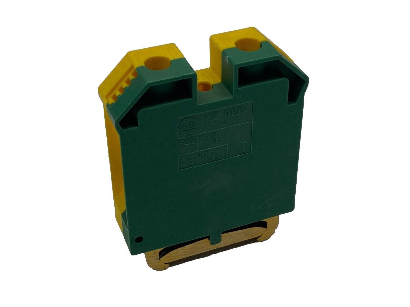 1492-WG35 | Allen Bradley Grounding Terminal Block Green/Yellow - New Other - Maverick Industrial Sales
