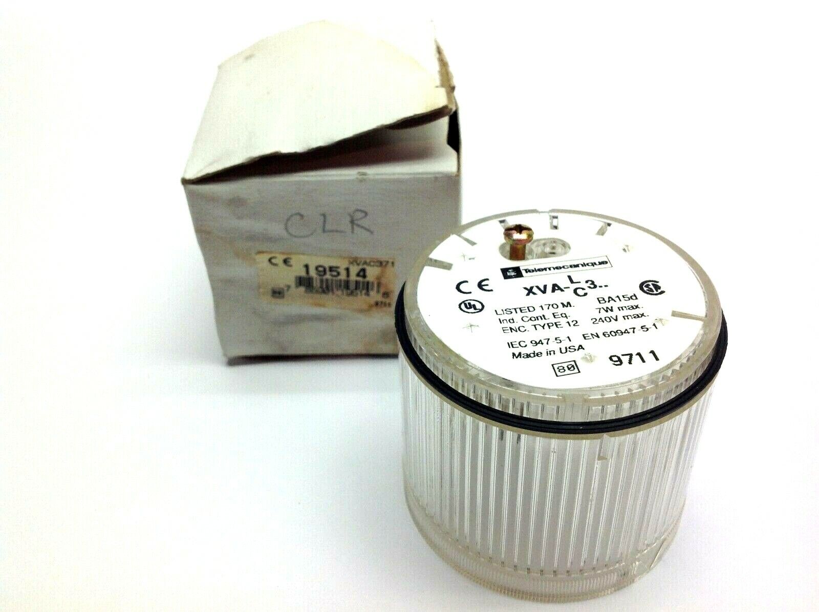 Telemecanique 19514 Clear Stack Light XVAC371 - Maverick Industrial Sales