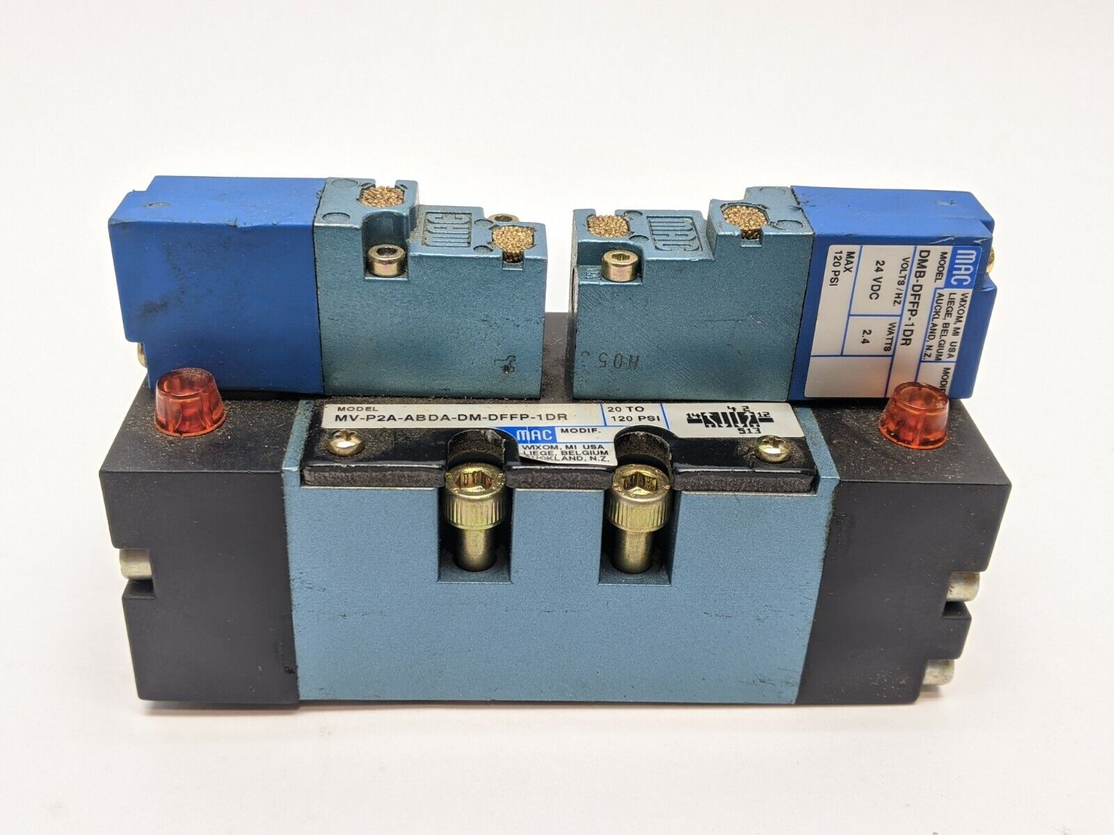 MAC Valves MV-P2A-ABDA-DM-DFFP-1DR Direct Solenoid Operated Valve Dbl Operator - Maverick Industrial Sales