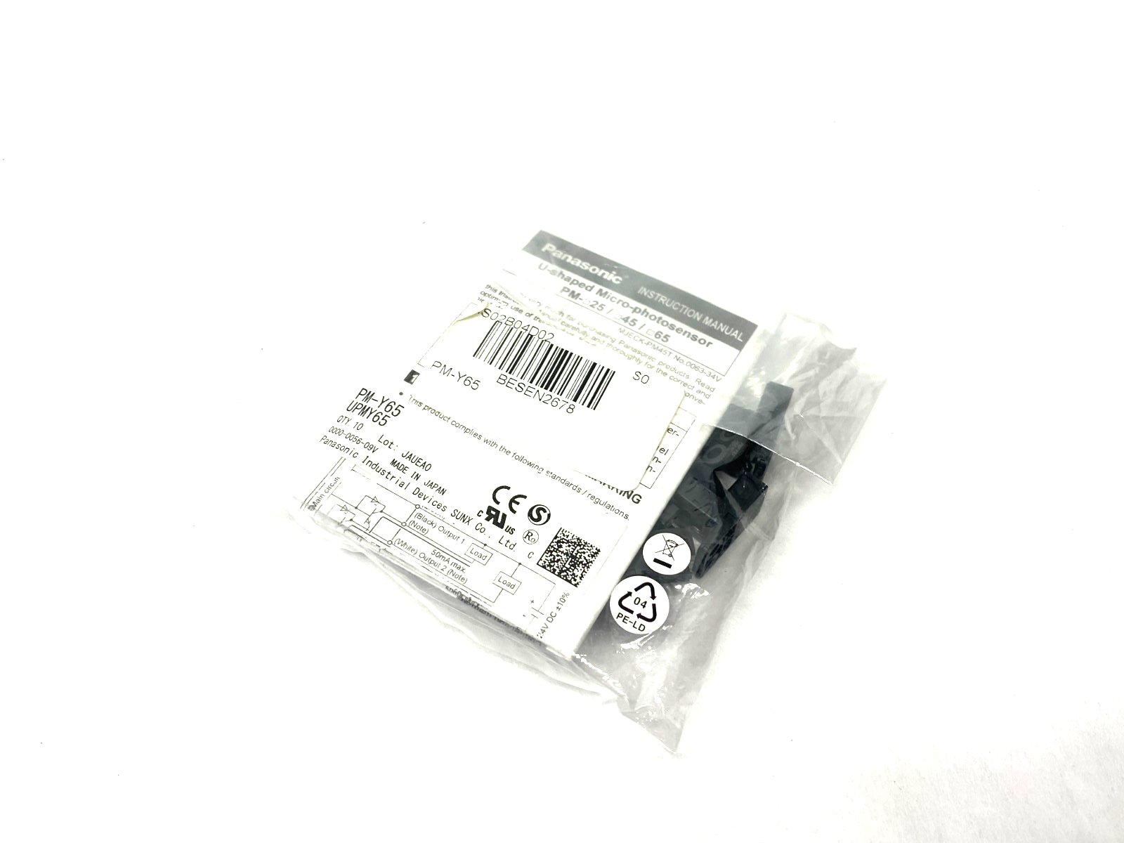 Panasonic PM-Y65 U-Shaped Micro Photoelectric Sensor PKG OF 10 - New - Maverick Industrial Sales