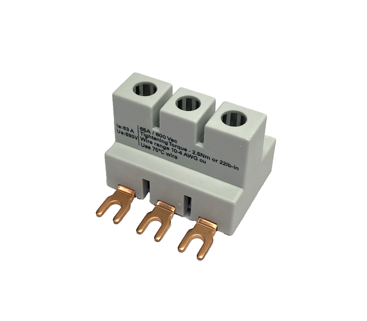 Siemens 5ST2 600 Distribution Block 10-4 AWG 65A 600VAC - Maverick Industrial Sales