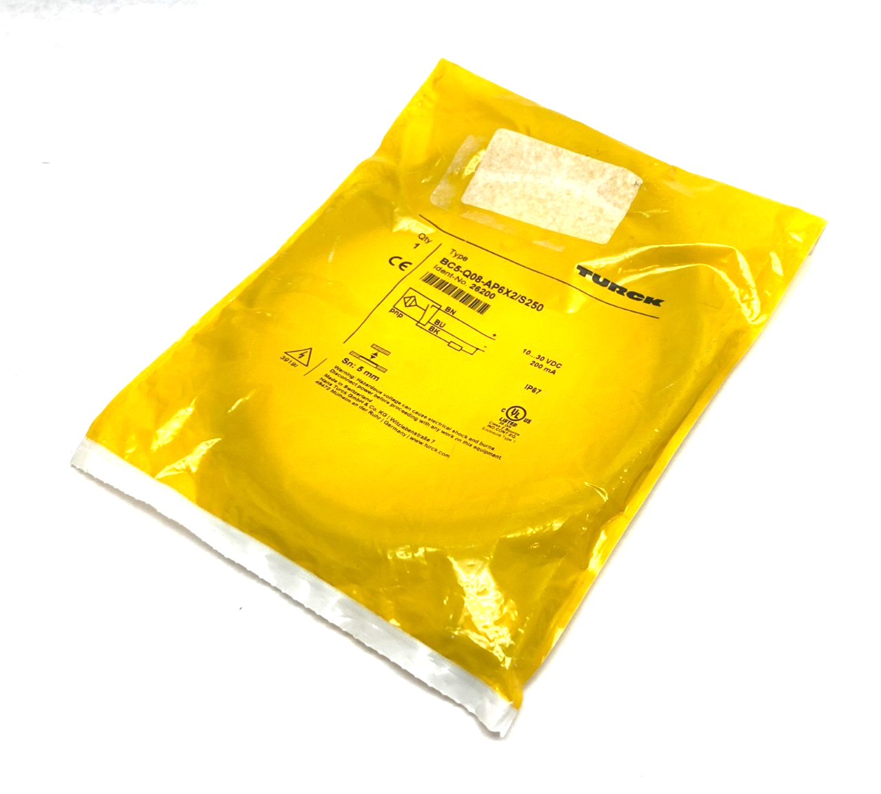 Turck BC5-Q08-AP6X2/S250 Rectangular Capacitive Sensor 5mm Sn, 10-30VDC 26200 - Maverick Industrial Sales