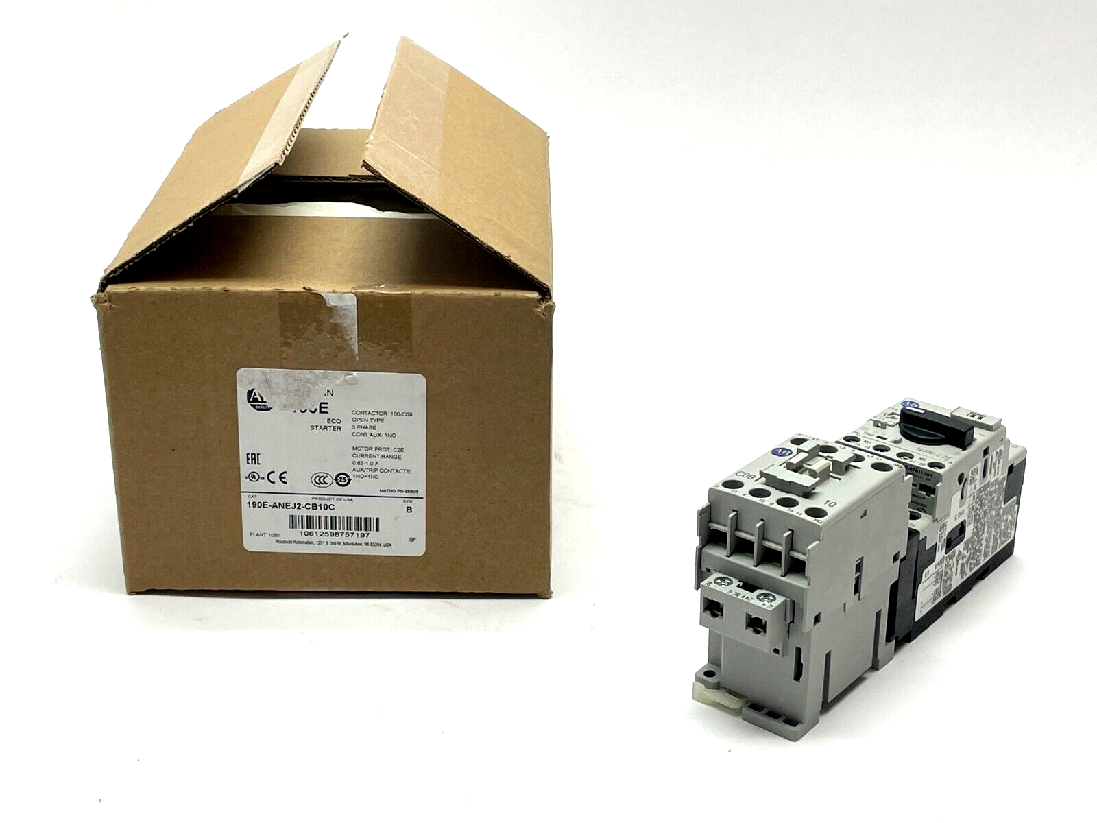 190E-ANEJ2-CB10C | Allen Bradley Ser. B Economy Starter w/ Breaker 0.63-1.00A - New Other - Maverick Industrial Sales