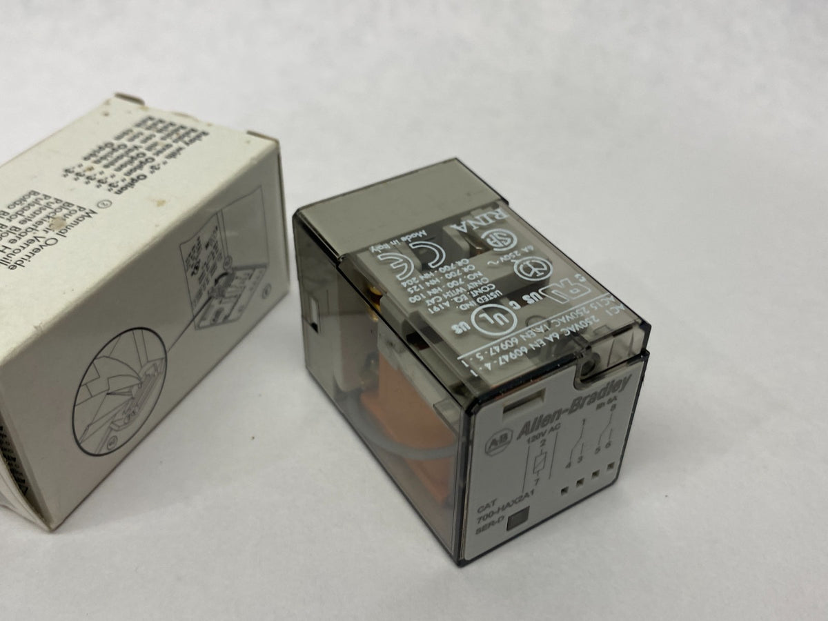 700-HAX2A1 | Allen Bradley Ser. D Direct Plug-In Relay 2 C/O 120V AC - New Other - Maverick Industrial Sales