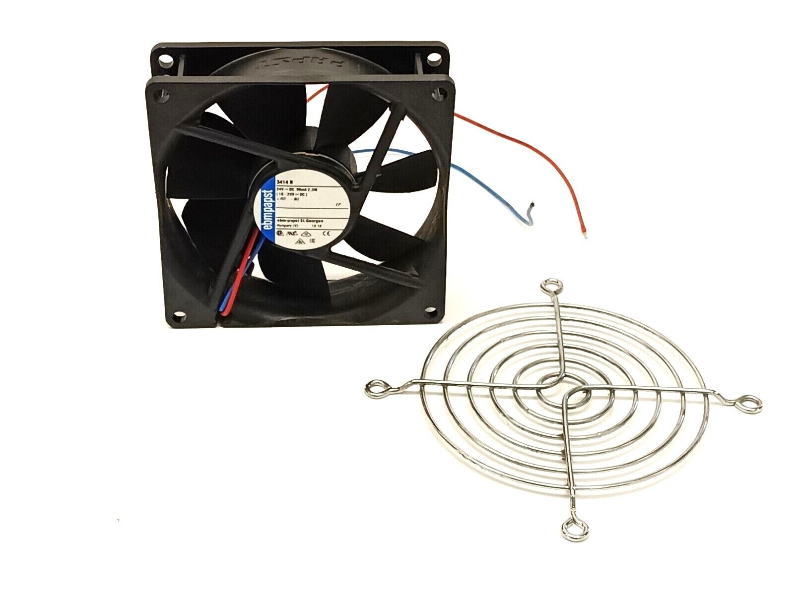 Ebm-Papst 3414 N DC Axial Compact Fan 24V 92x92x25mm CC 2700RPM - Used - Maverick Industrial Sales