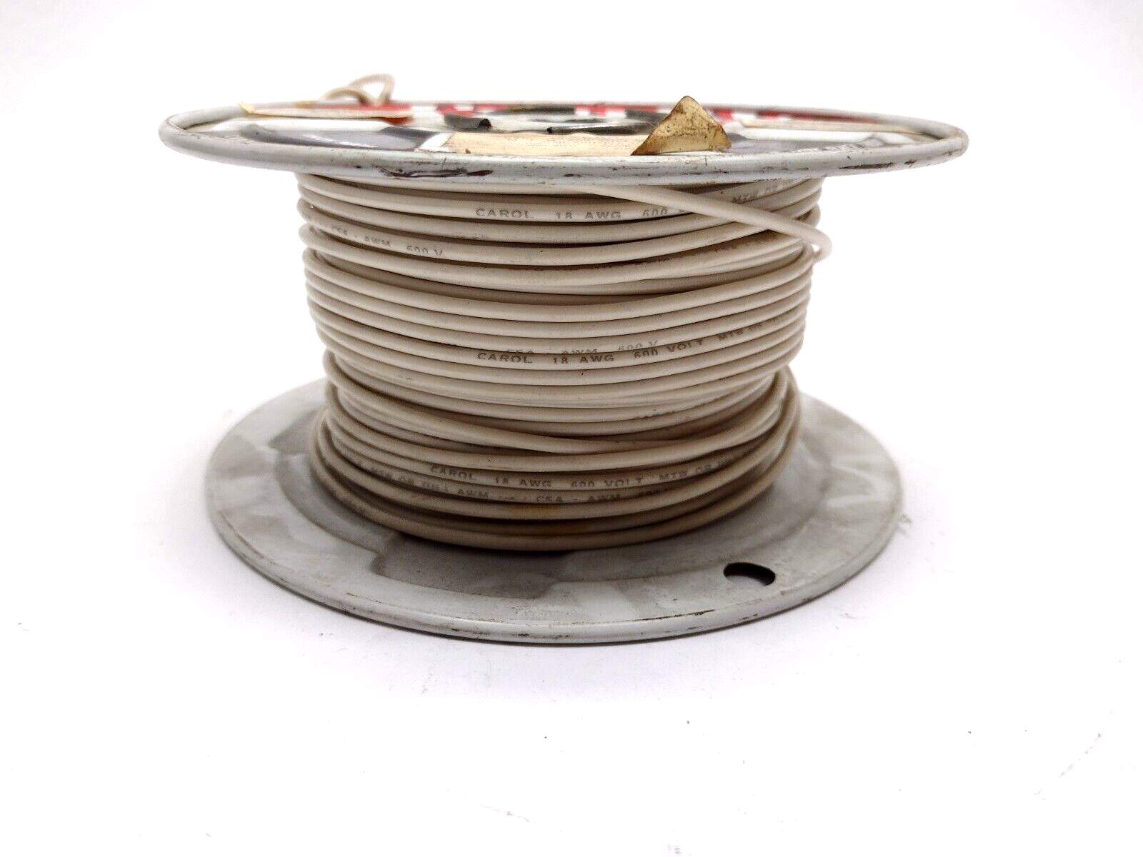 76502 | Carol Cable 76052 18 AWG 16 STR MTW 600V White, 2.5 lb Spool - New – Open box - Maverick Industrial Sales