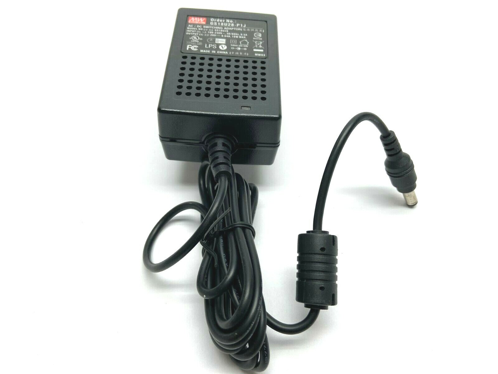 GS18U28-P1J | Mean Well AC/DC Power Supply Wall Plug - Used - Maverick Industrial Sales