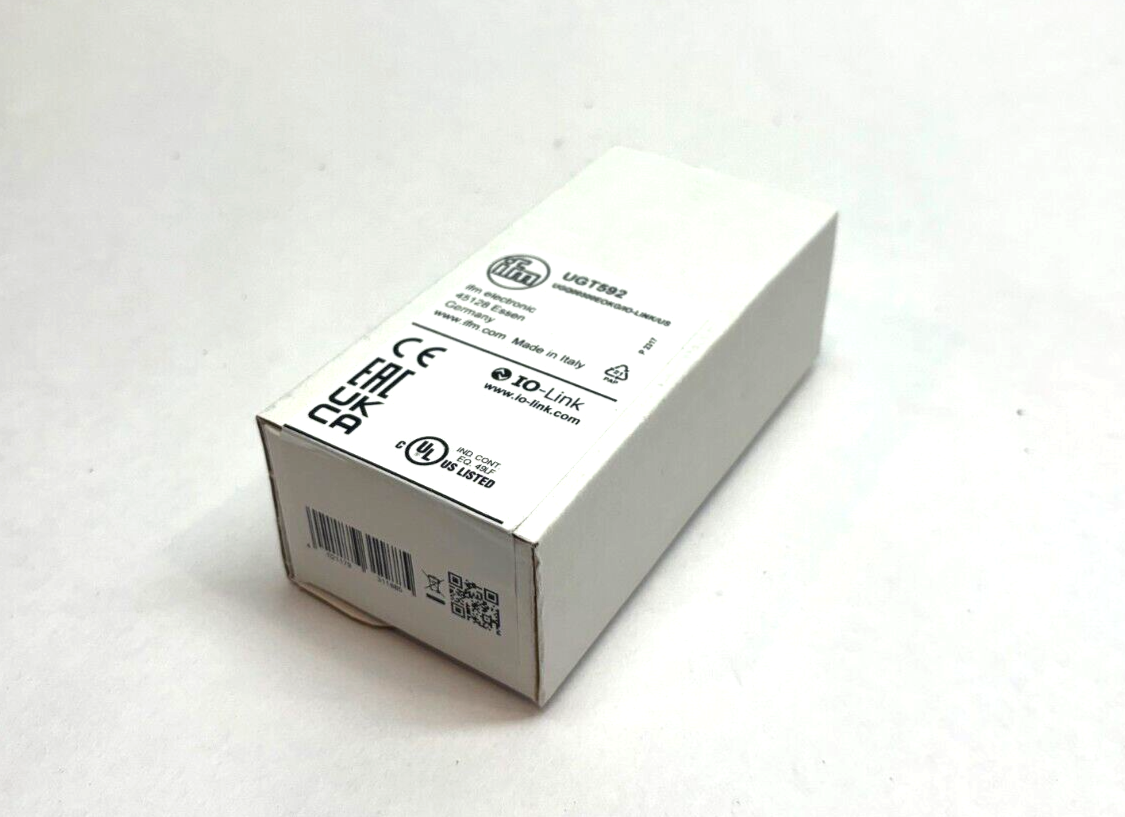 IFM UGT592 Ultrasonic Sensor, UGQ00300EOKG/IO-Link/US - New - Maverick Industrial Sales