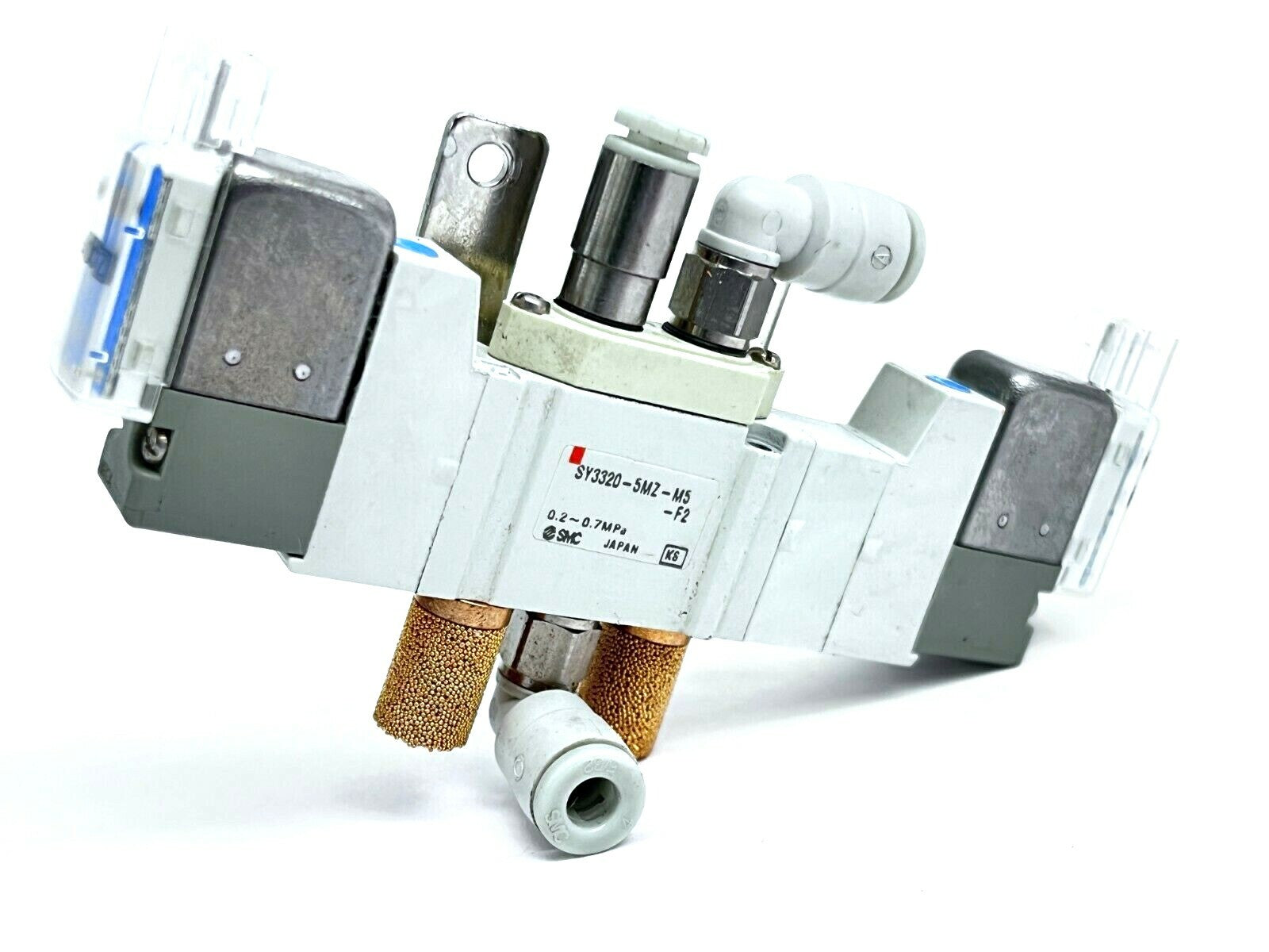 SY3320-5MZ-M5-F2 | SMC Solenoid Valve 5-Port 24VDC w/ Side Bracket - Used - Maverick Industrial Sales