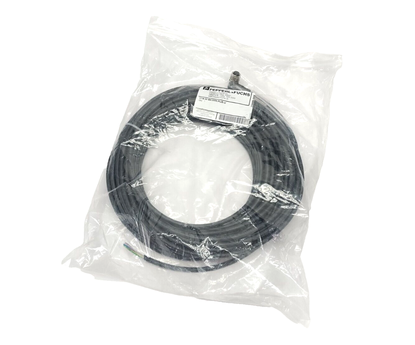 V19-W-BK20M-PUR-U, 239999-0008 | Pepperl+Fuchs V19-W-BK20M-PUR-U Female Cable, Angled M12 8-Pin, 20m, 239999-0008 - New - Maverick Industrial Sales