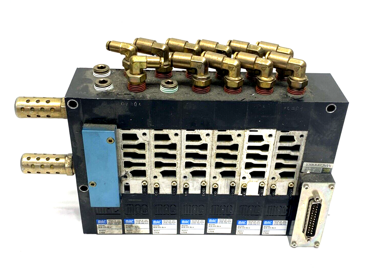 92B-000-BJ4, 92B-000-BJ4, 92B | Mac Valves 92 Series 7-Station Valve Manifold Base 92B-000-BJ4 x6 92B-000-BL4 - Used - Maverick Industrial Sales