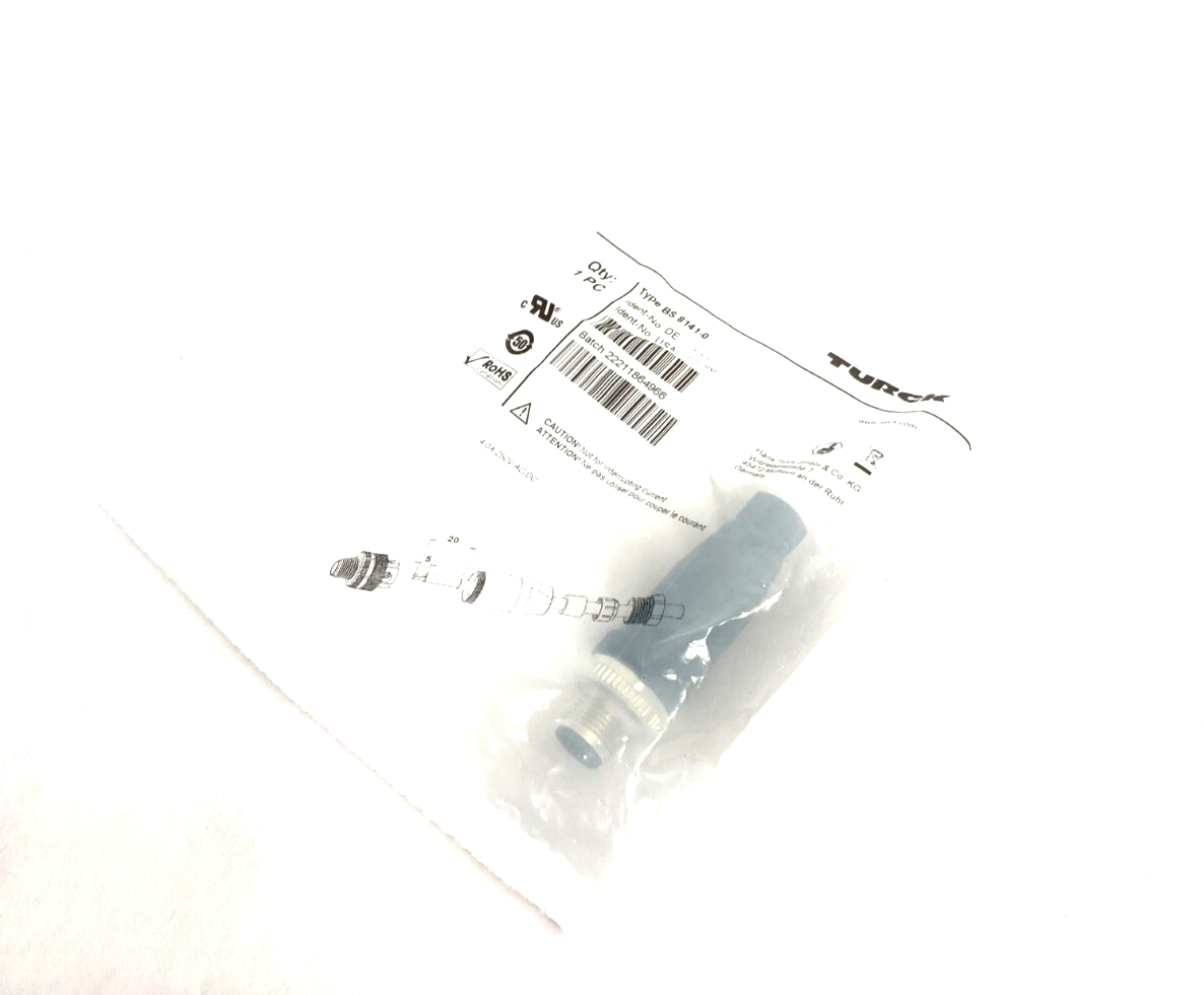 BS 8141-0,U6550 | Turck BS 8141-0 Field Wireable Connector M12 4-Pin Male U6550 - New - Maverick Industrial Sales