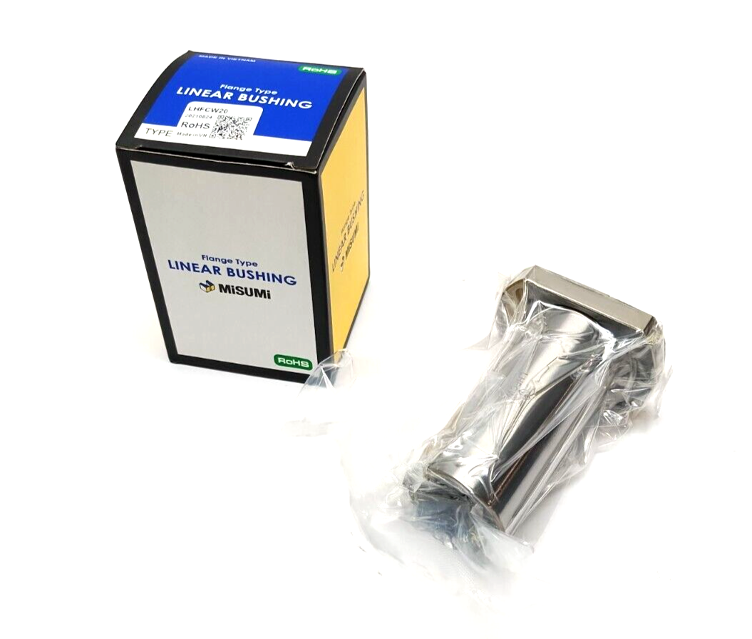 MiSUMi LHFCW20 Flanged Linear Double Ball Bearing 20mm Bore Dia. 80mm Length - Maverick Industrial Sales