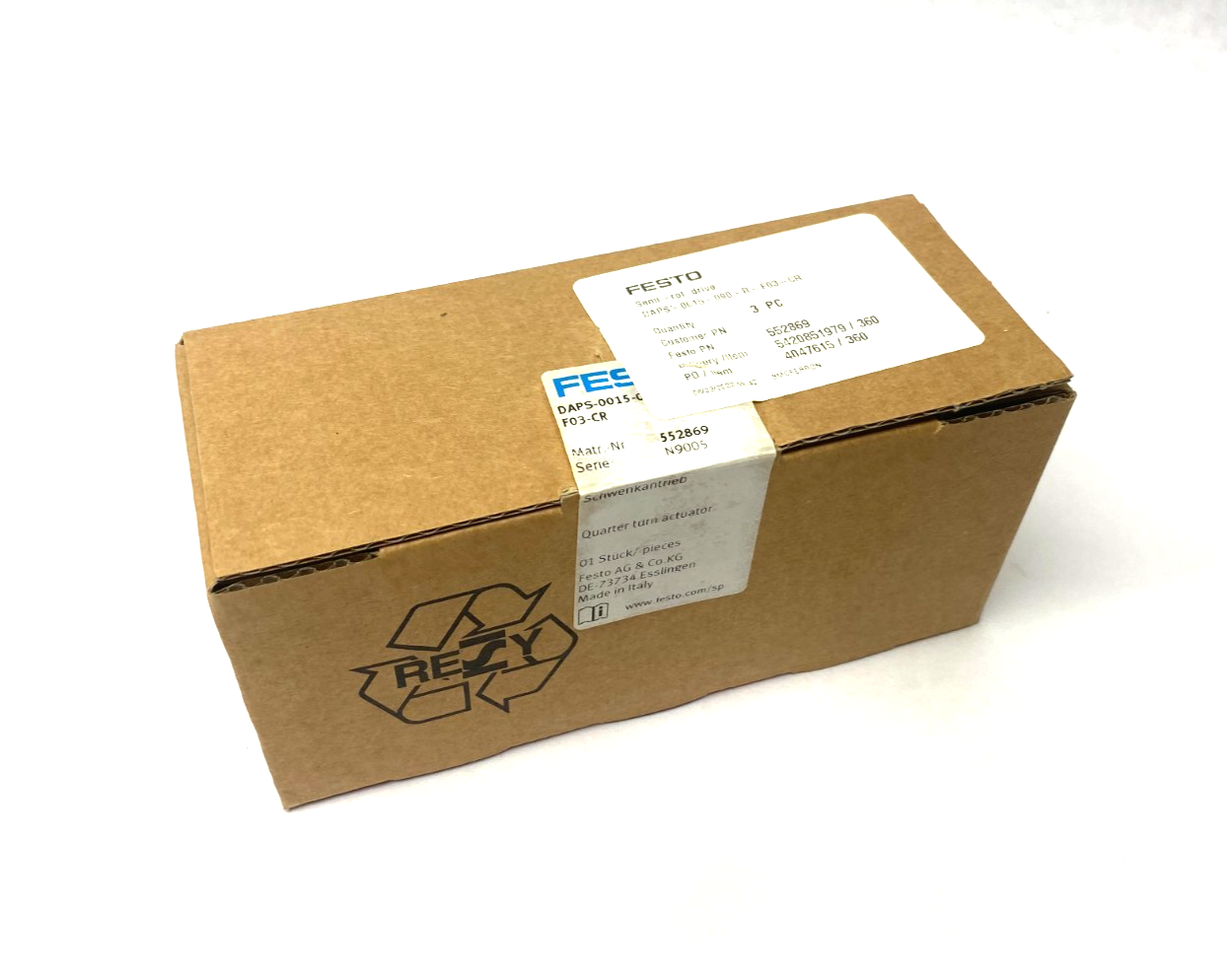 Festo DAPS-0015-090-R-F03-CR Quarter Turn Actuator, 552869 - Maverick Industrial Sales