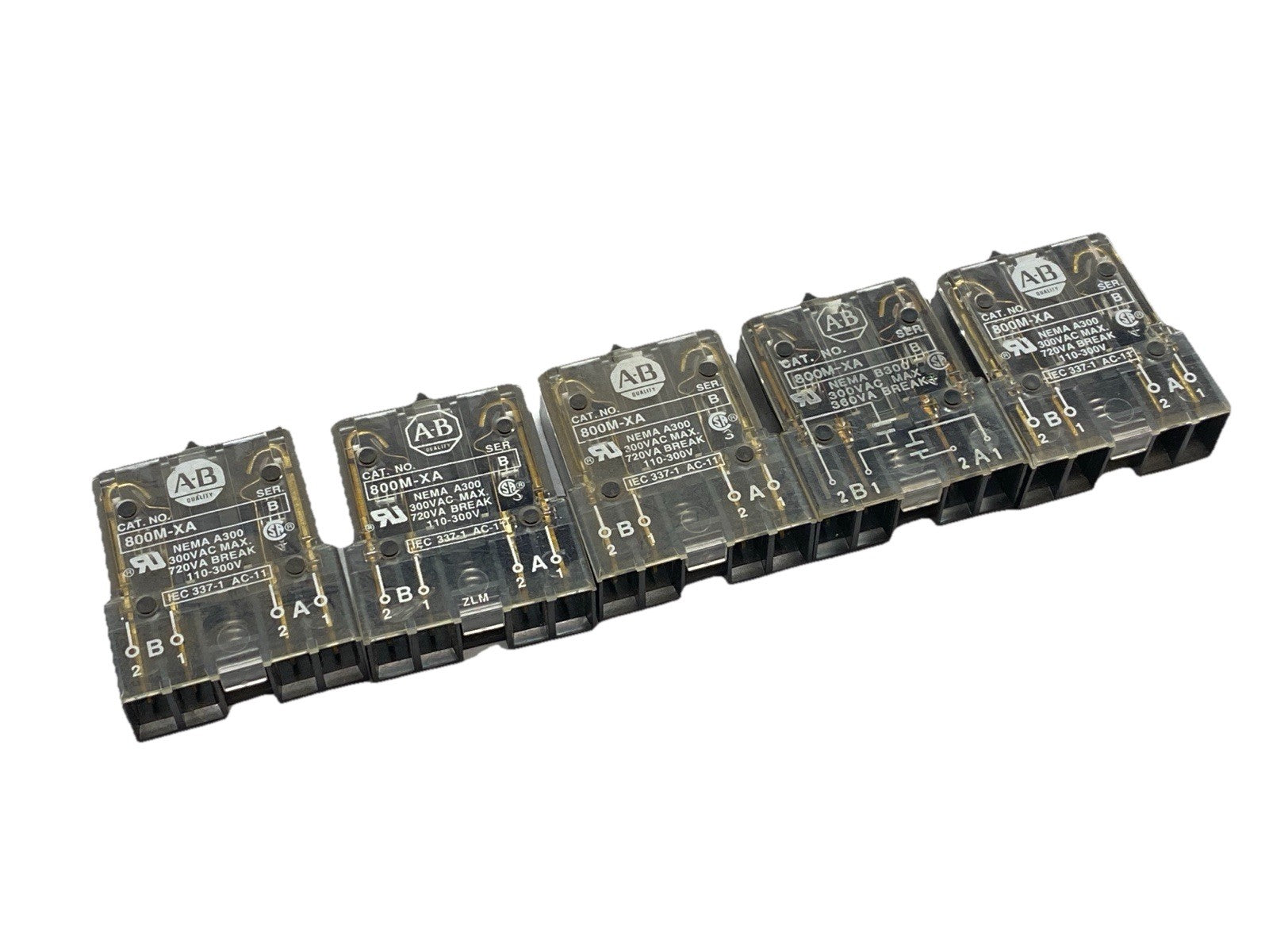 Allen Bradley 800M-XA Ser B Contact Block 110-300V LOT OF 5 - Maverick Industrial Sales